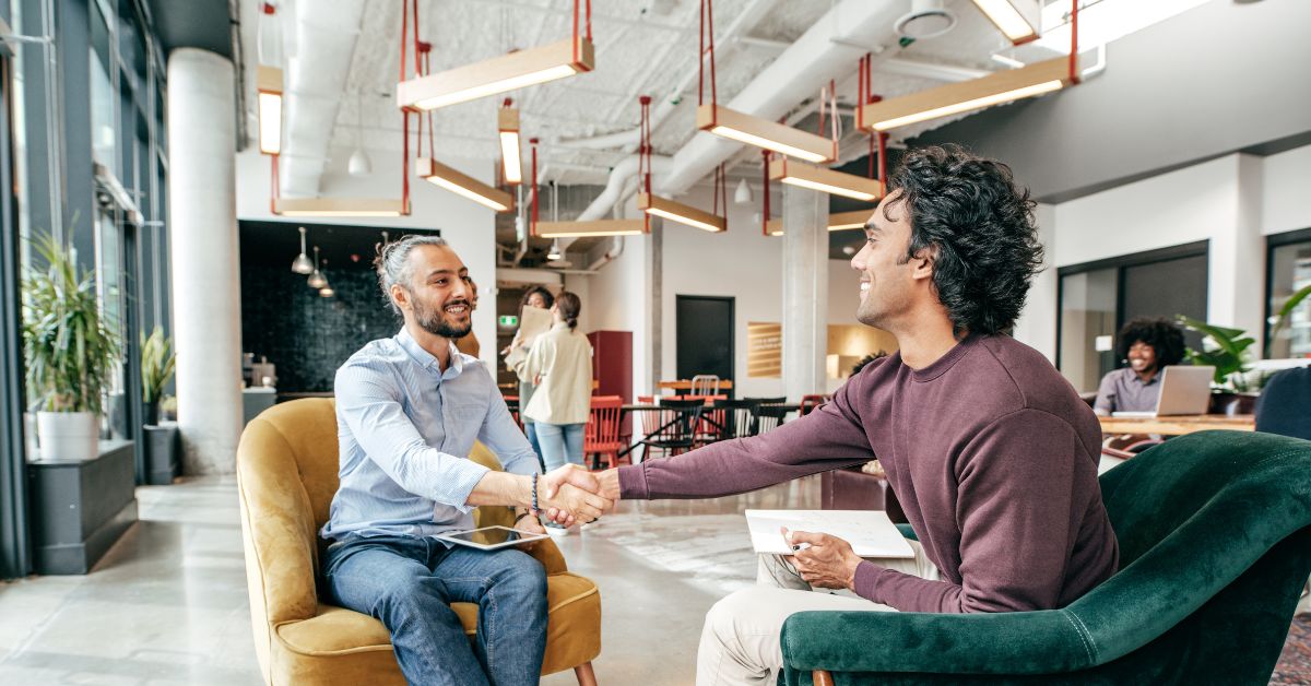 Two people shaking hands