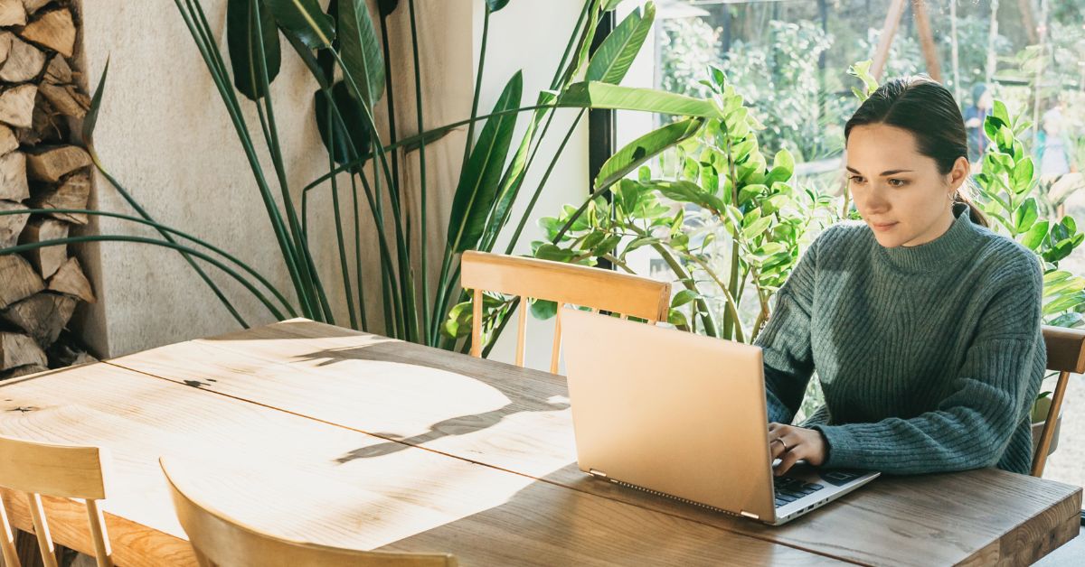 Person working from home
