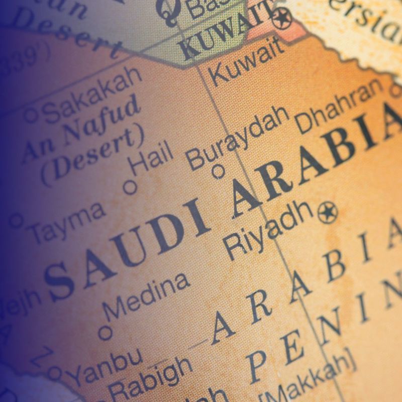 Saudi Arabia Map Square