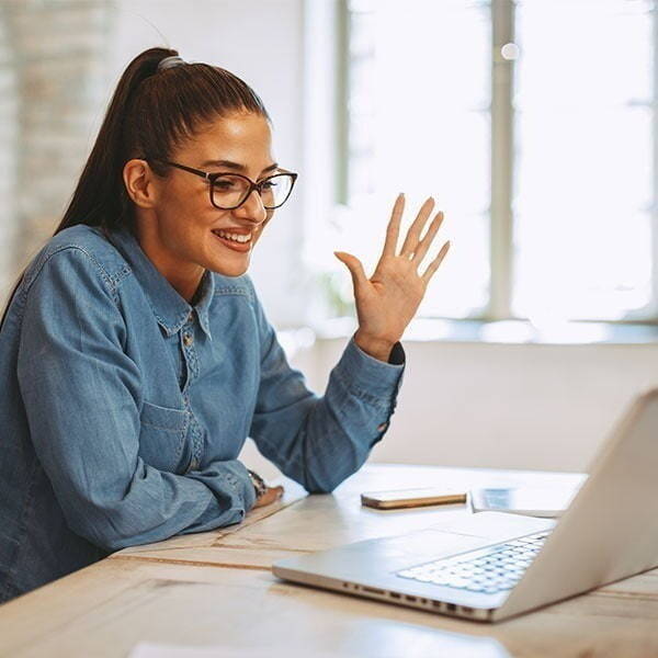 Person on a video call